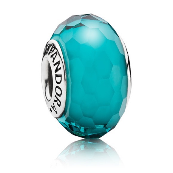 Pandora Teal Fascinating Faceted Murano Glass Bead Charm - Picture 2 of 6